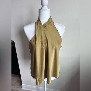 Shein olive green high neck tank